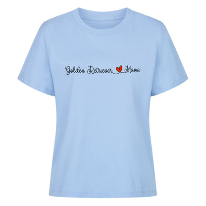Premium Damen-Shirt "Golden Retriever - Mama" Sky Blue – hunde-shirt.de
