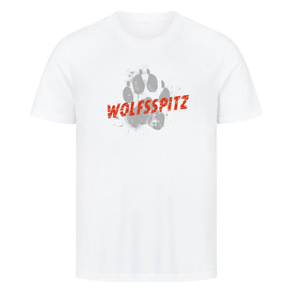 Premium T-Shirt "Wolfsspitz - PAW" Weiß – hunde-shirt.de