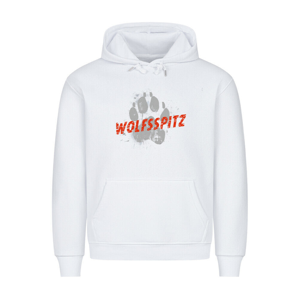 Premium Hoodie "Wolfsspitz - PAW" Weiß – hunde-shirt.de