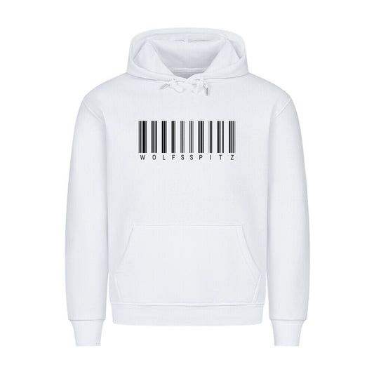 Premium Hoodie "Wolfsspitz - Scan" Weiß – hunde-shirt.de
