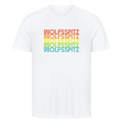 Premium T-Shirt "Wolfsspitz - RETRO" Weiß – hunde-shirt.de