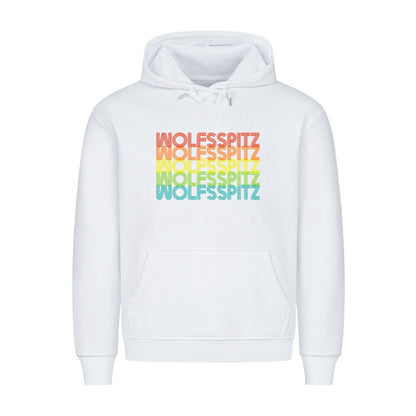 Premium Hoodie "Wolfsspitz - RETRO" Weiß – hunde-shirt.de