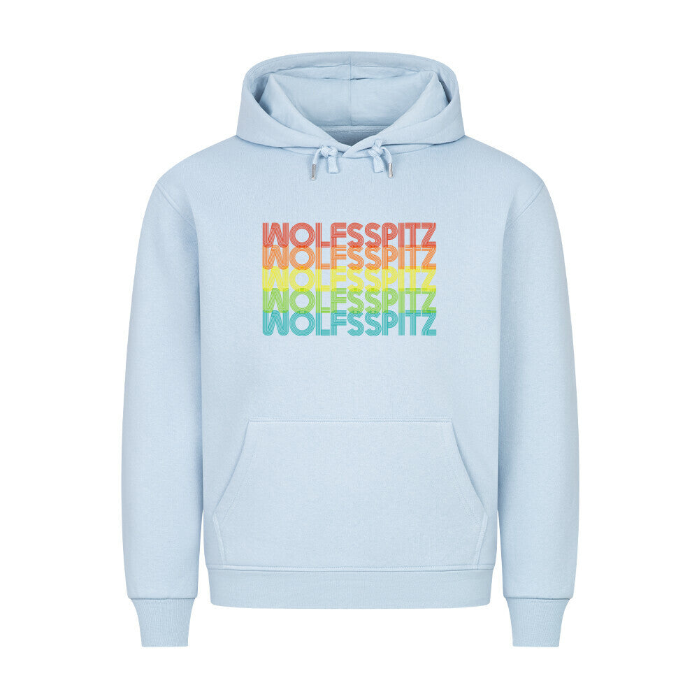 Premium Hoodie "Wolfsspitz - RETRO" Babyblau – hunde-shirt.de