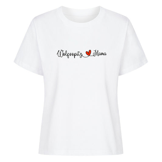 Premium Damen-Shirt "Wolfsspitz - Mama" Weiß – hunde-shirt.de