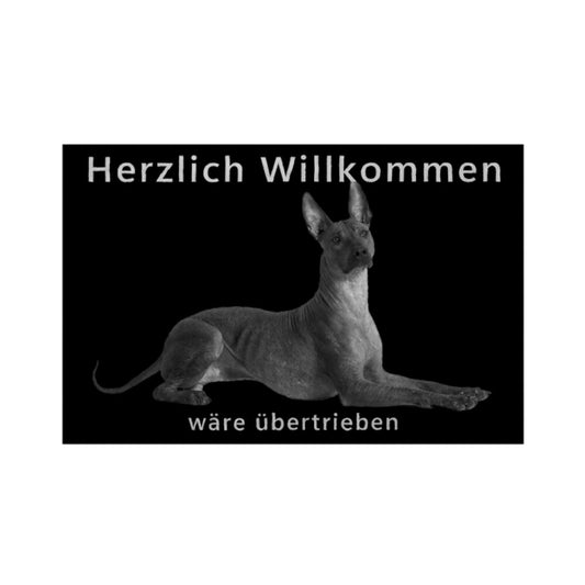 Fußmatte "Xoloitzcuintle - Übertrieben..." Weiß – hunde-shirt.de