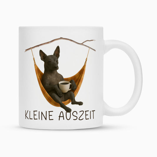 Tasse "Xolo - Kleine Auszeit" Weiß – hunde-shirt.de