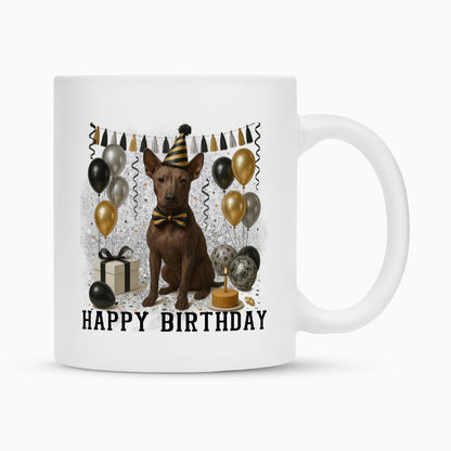 Tasse "Xolo - Happy Birthday" Weiß – hunde-shirt.de