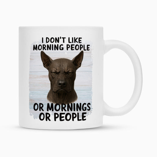 Tasse "Xolo - Morning People" Weiß – hunde-shirt.de