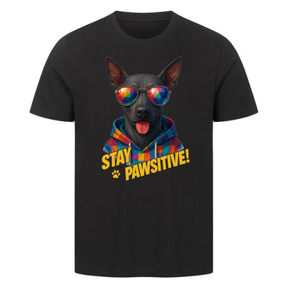 Premium T-Shirt "Xolo - Pawsitive!" Schwarz – hunde-shirt.de