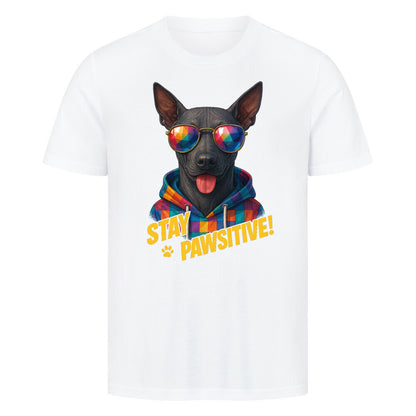 Premium T-Shirt "Xolo - Pawsitive!" Weiß – hunde-shirt.de