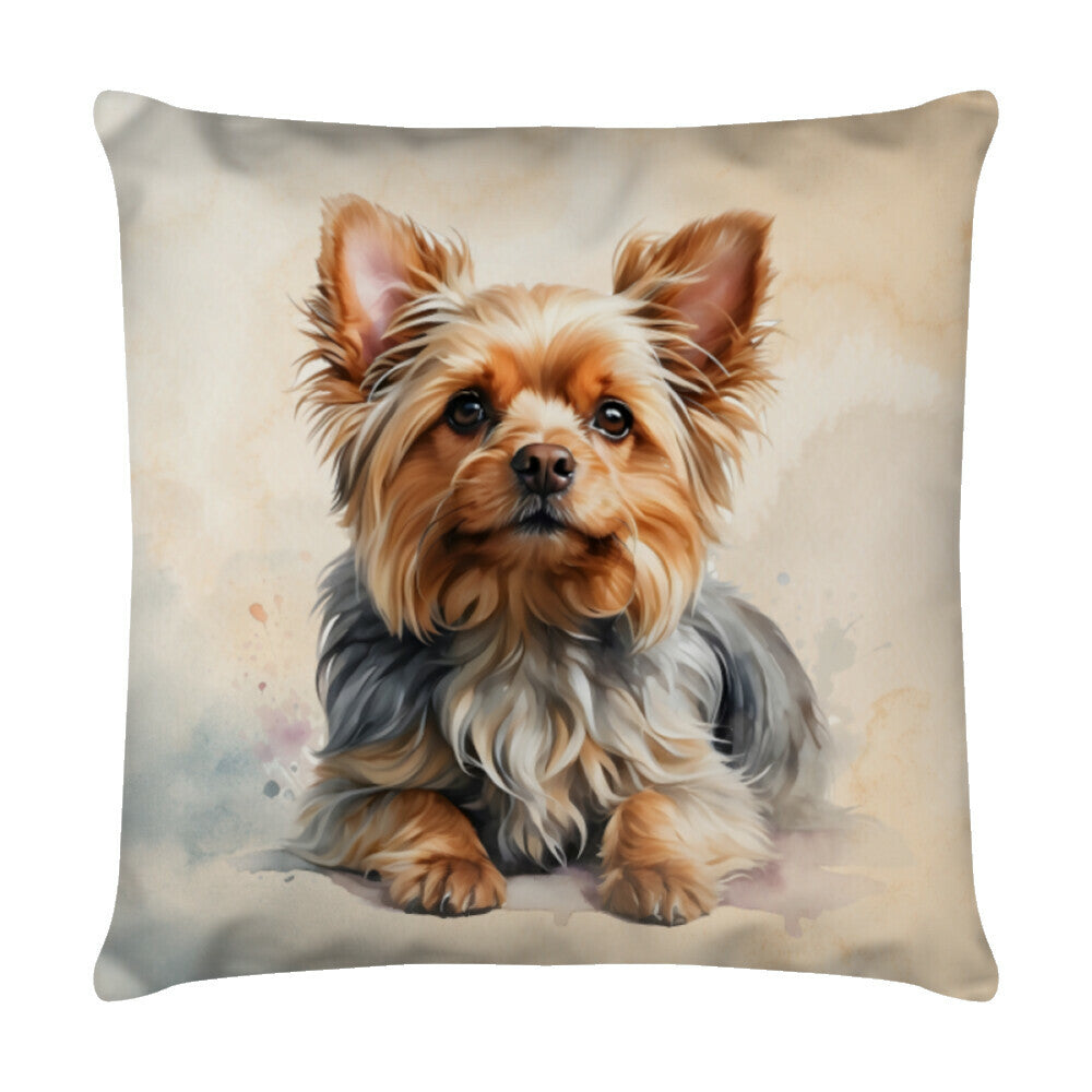 Kissen "Yorkshire Terrier - Relax II" Weiß – hunde-shirt.de