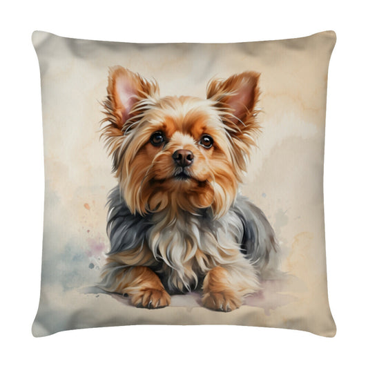 Kissen "Yorkshire Terrier - Relax II" Weiß – hunde-shirt.de