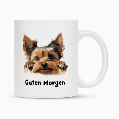 Tasse "Yorkie - Guten Morgen" Weiß – hunde-shirt.de