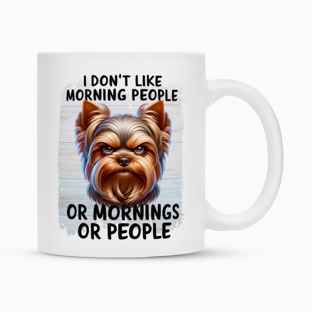Tasse "Yorkie - Morning People" Weiß – hunde-shirt.de