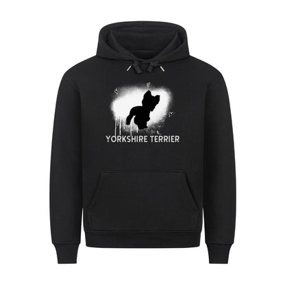 Premium Hoodie "Yorkie - Brush" Schwarz – hunde-shirt.de