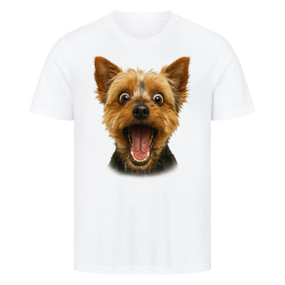 Premium T-Shirt "Yorkie - FUN" Weiß – hunde-shirt.de