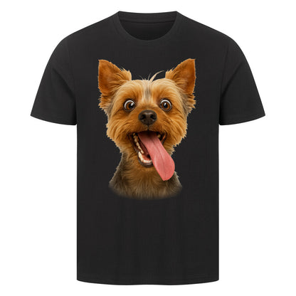 Premium T-Shirt "Yorkie - CRAZY" Schwarz – hunde-shirt.de