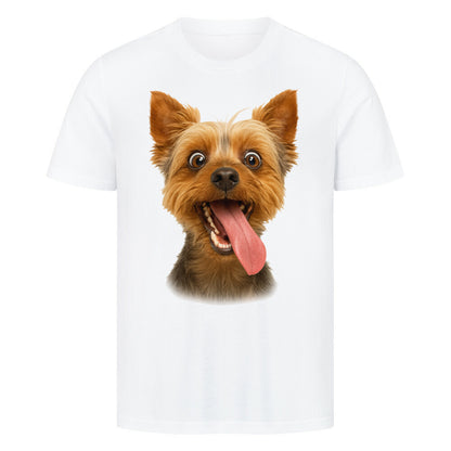 Premium T-Shirt "Yorkie - CRAZY" Weiß – hunde-shirt.de