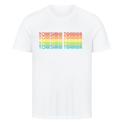 Premium T-Shirt "Yorkshire Terrier - RETRO" Weiß – hunde-shirt.de