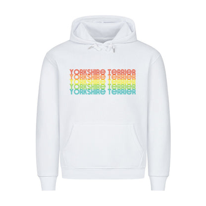 Premium Hoodie "Yorkshire Terrier - RETRO" Weiß – hunde-shirt.de