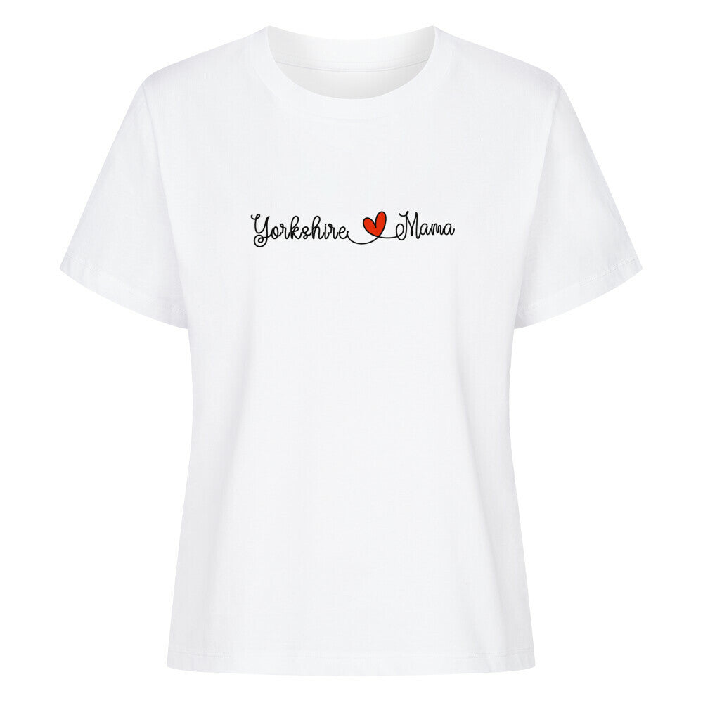 Premium Damen-Shirt "Yorkshire Terrier - Mama" Weiß – hunde-shirt.de