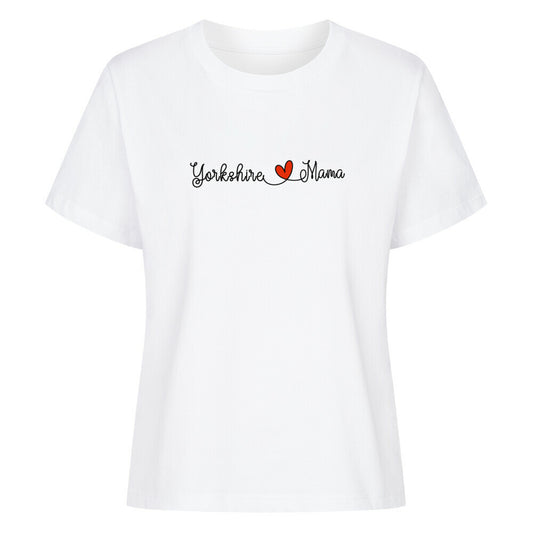 Premium Damen-Shirt "Yorkshire Terrier - Mama" Weiß – hunde-shirt.de