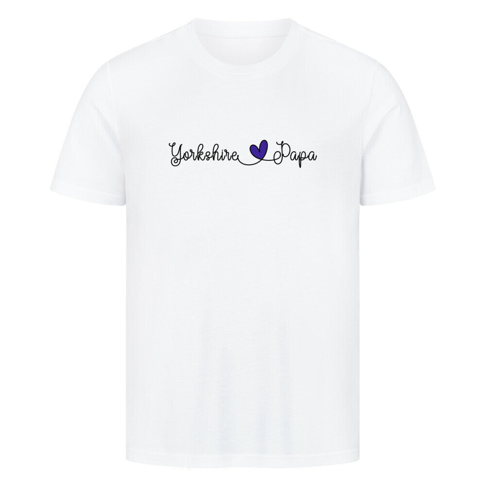 Premium T-Shirt "Yorkshire Terrier - Papa" Weiß – hunde-shirt.de
