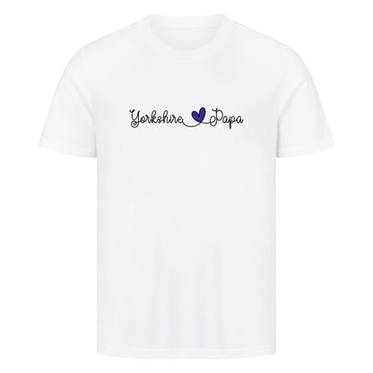 Premium T-Shirt "Yorkshire Terrier - Papa" Weiß – hunde-shirt.de