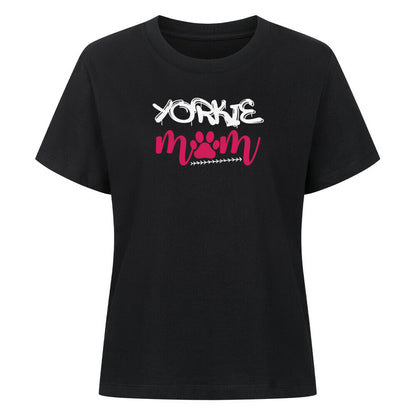 Premium Damen-Shirt "Yorkie - Mom" Schwarz – hunde-shirt.de