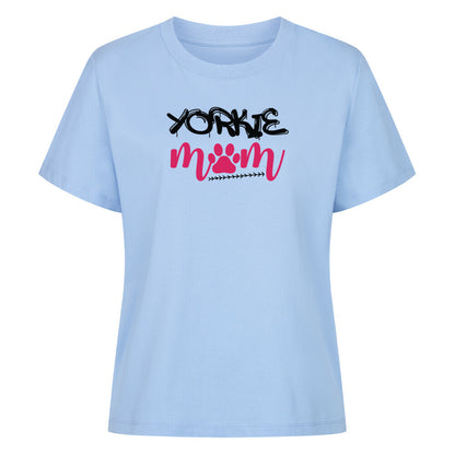 Premium Damen-Shirt "Yorkie - Mom" Sky Blue – hunde-shirt.de