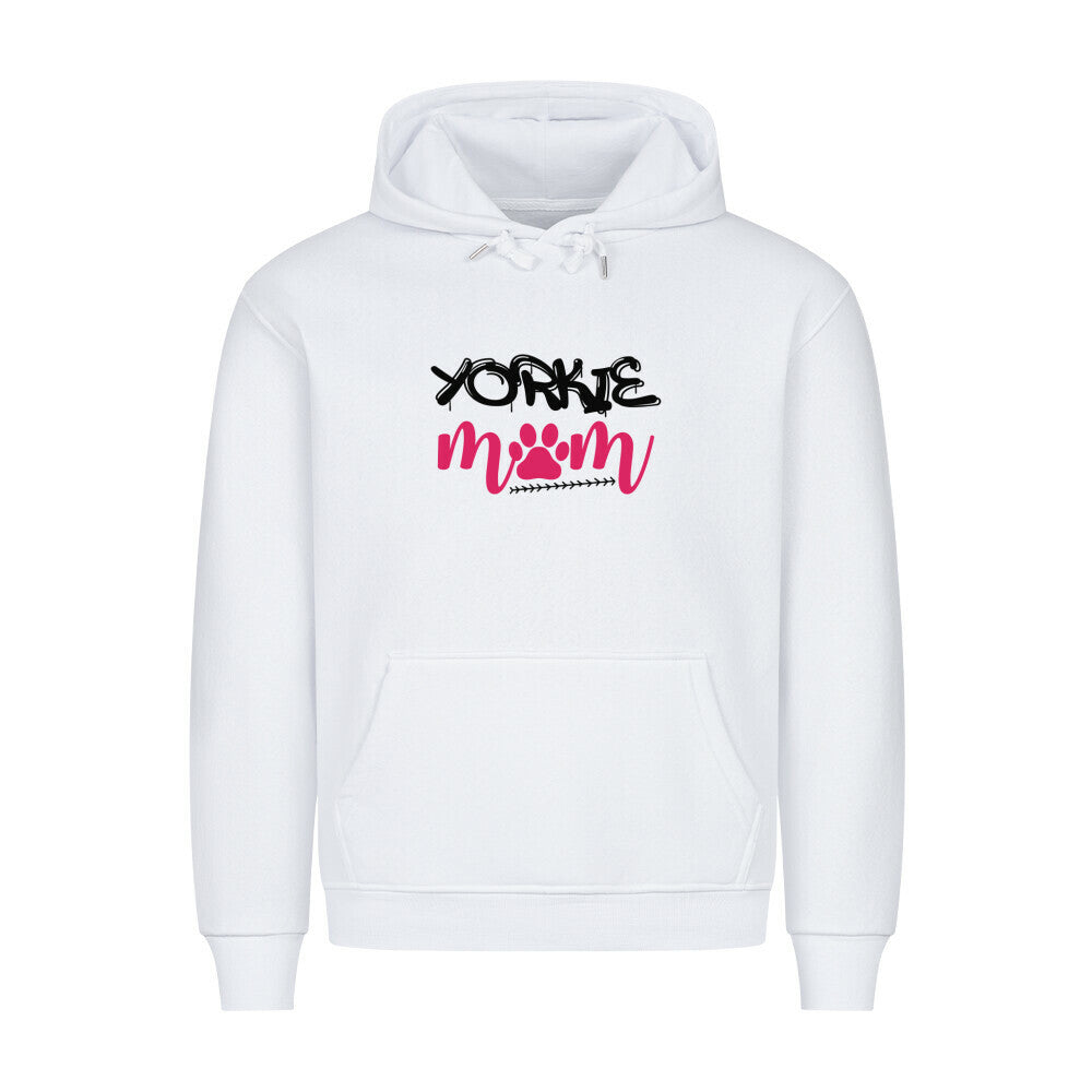 Premium Hoodie "Yorkie - Mom" Weiß – hunde-shirt.de