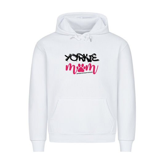 Premium Hoodie "Yorkie - Mom" Weiß – hunde-shirt.de
