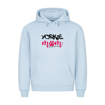 Premium Hoodie "Yorkie - Mom" Babyblau – hunde-shirt.de