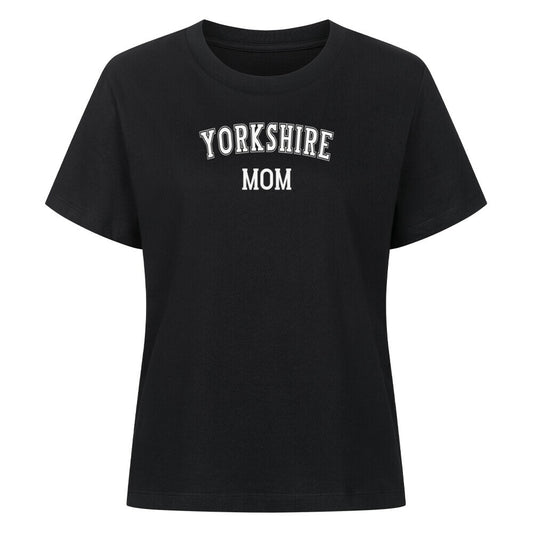 Premium Damen-Shirt "Yorkshire - MOM" Schwarz – hunde-shirt.de
