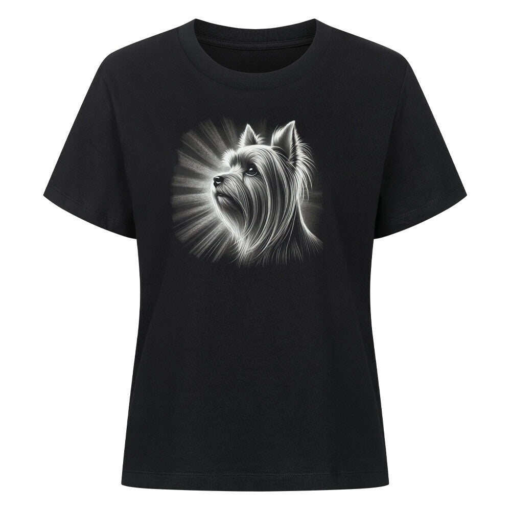 Premium Damen-Shirt "Yorkshire Terrier - Shine" Schwarz – hunde-shirt.de
