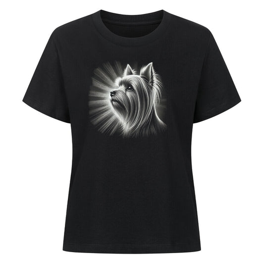 Premium Damen-Shirt "Yorkshire Terrier - Shine" Schwarz – hunde-shirt.de