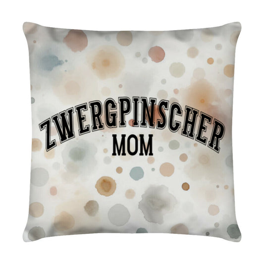 Kissen "Zwergpinscher - MOM" Weiß – hunde-shirt.de