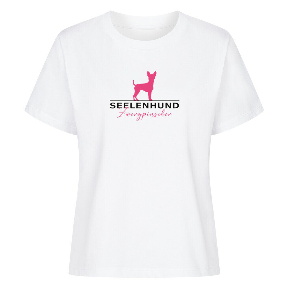 Premium Damen-Shirt "Zwergpinscher - Seelenhund" Weiß – hunde-shirt.de