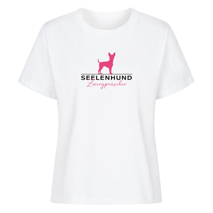 Premium Damen-Shirt "Zwergpinscher - Seelenhund" Weiß – hunde-shirt.de