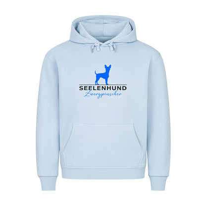 Premium Hoodie "Zwergpinscher - Seelenhund" Babyblau – hunde-shirt.de
