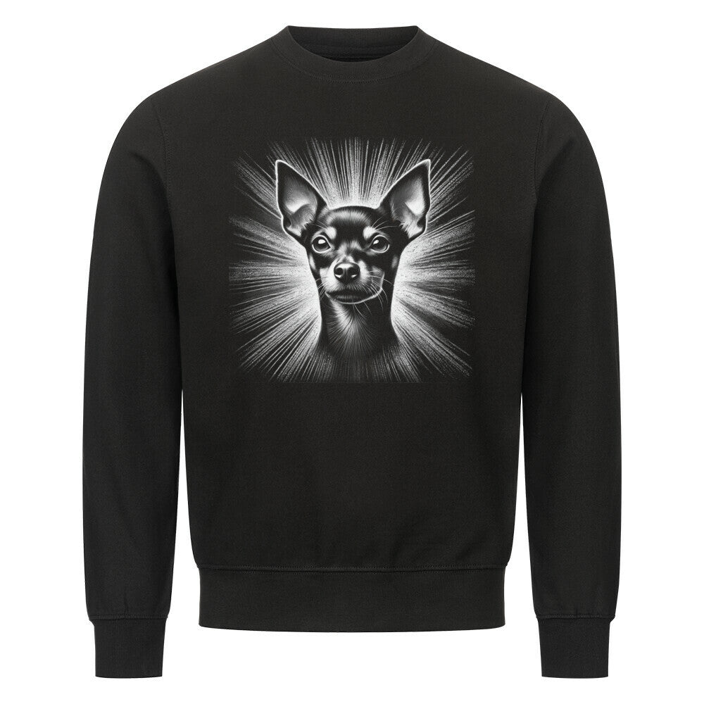 Premium Sweatshirt "Zwergpinscher - Shine" Schwarz – hunde-shirt.de