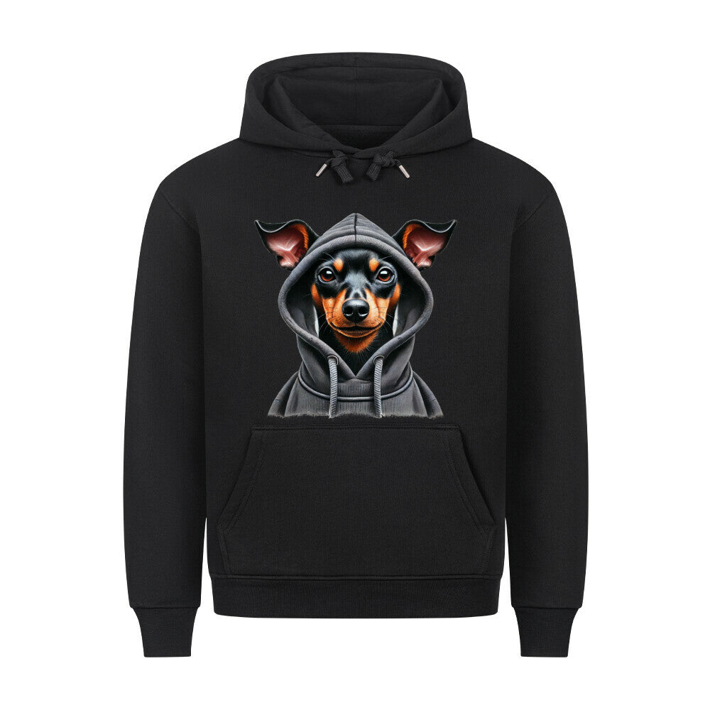 Premium Hoodie "Zwergpinscher - Hooded" Schwarz – hunde-shirt.de