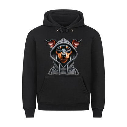 Premium Hoodie "Zwergpinscher - Hooded" Schwarz – hunde-shirt.de