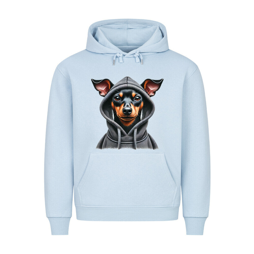 Premium Hoodie "Zwergpinscher - Hooded" Babyblau – hunde-shirt.de