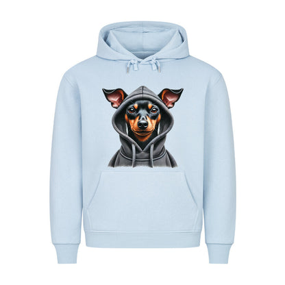 Premium Hoodie "Zwergpinscher - Hooded" Babyblau – hunde-shirt.de