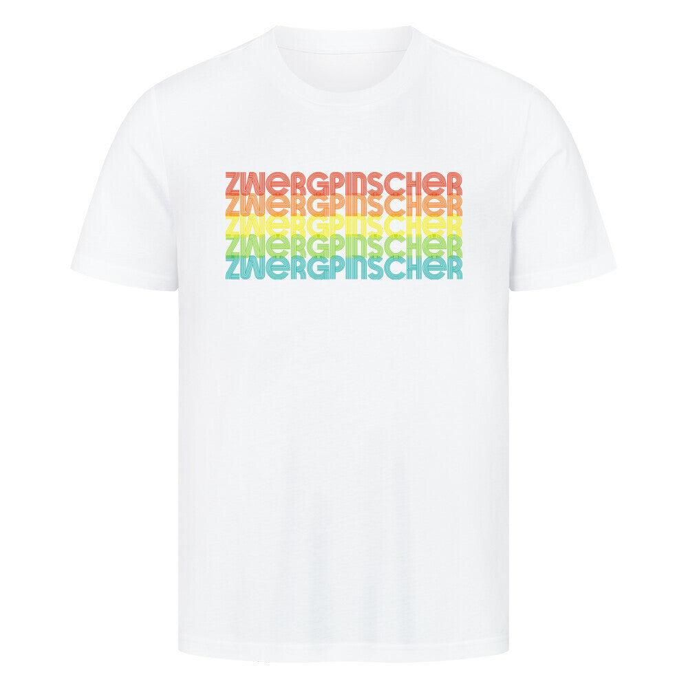 Premium T-Shirt "Zwergpinscher - RETRO" Weiß – hunde-shirt.de