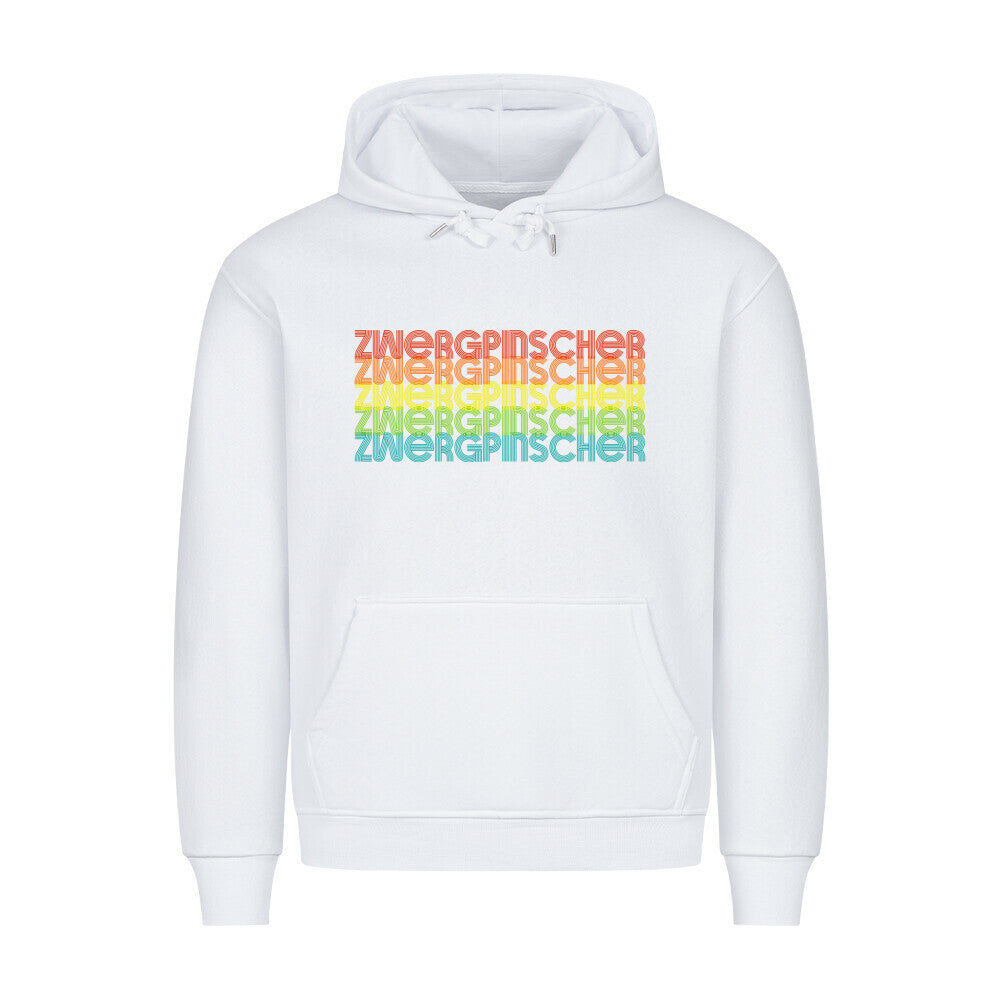 Premium Hoodie "Zwergpinscher - RETRO" Weiß – hunde-shirt.de