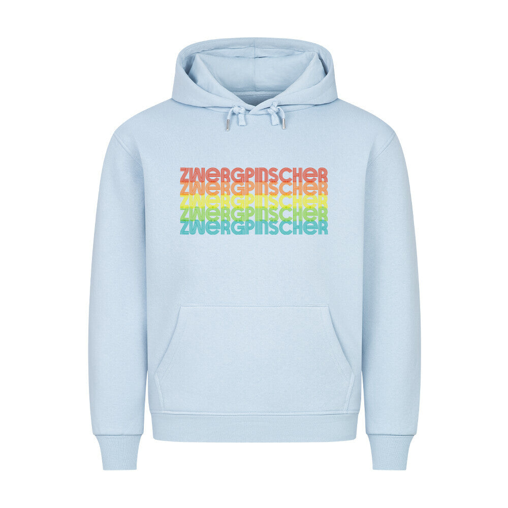 Premium Hoodie "Zwergpinscher - RETRO" Babyblau – hunde-shirt.de