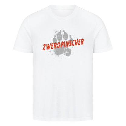 Premium T-Shirt "Zwergpinscher - PAW" Weiß – hunde-shirt.de