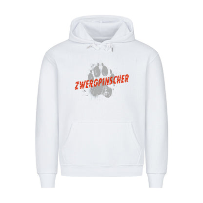 Premium Hoodie "Zwergpinscher - PAW" Weiß – hunde-shirt.de